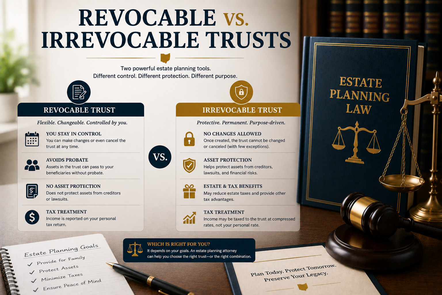 Revocable vs. Irrevocable Trusts: What Ohio Families Need to Know